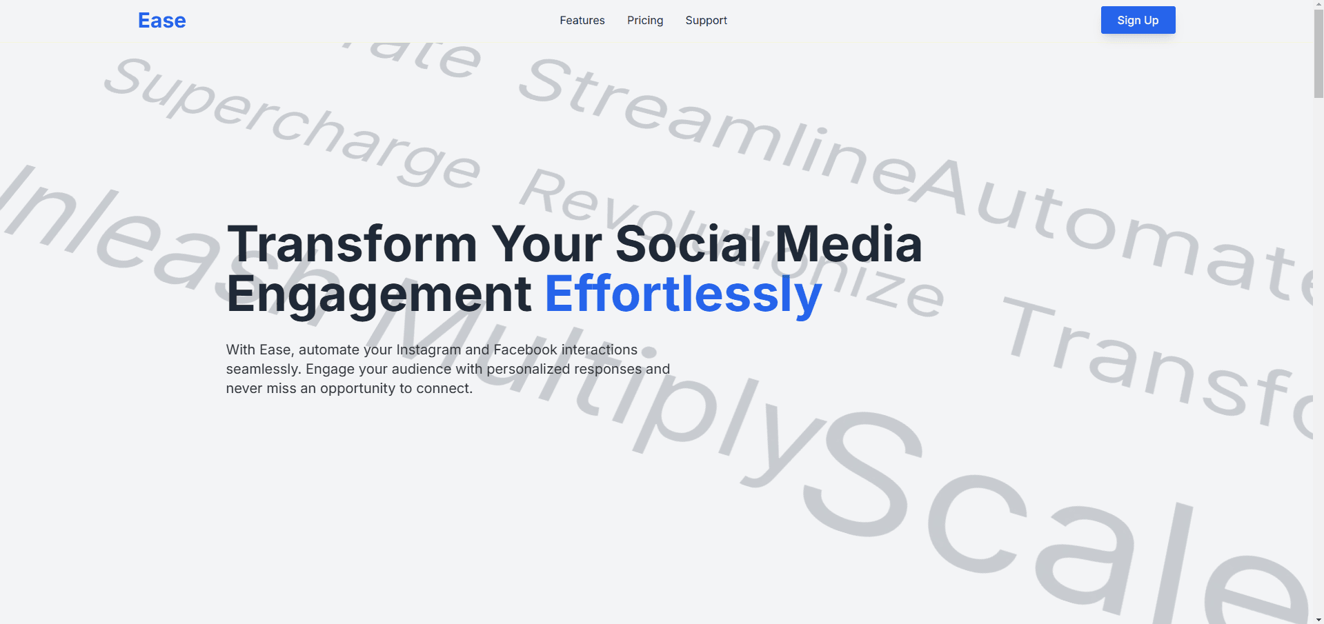 Landing Page for a SaaS